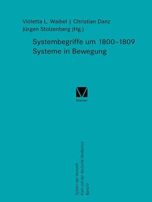 cover image of Systembegriffe um 1800–1809. Systeme in Bewegung